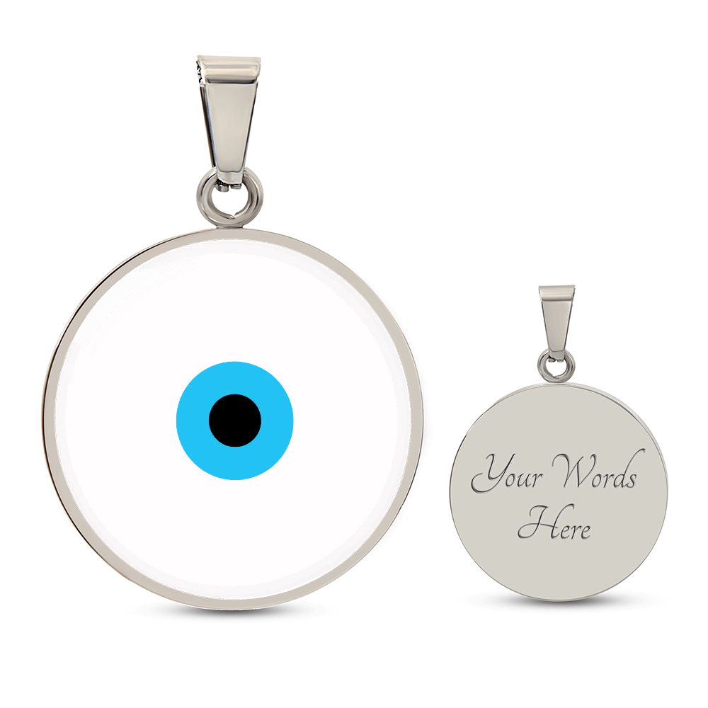 Evil Eye Necklace | White Amulet | Signature Design | Free Shipping