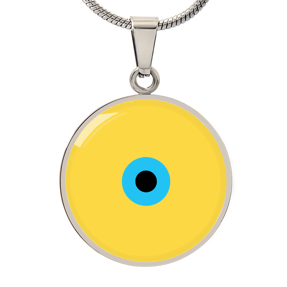 Evil Eye Necklace | Yellow Amulet | Signature Design | Free Shipping