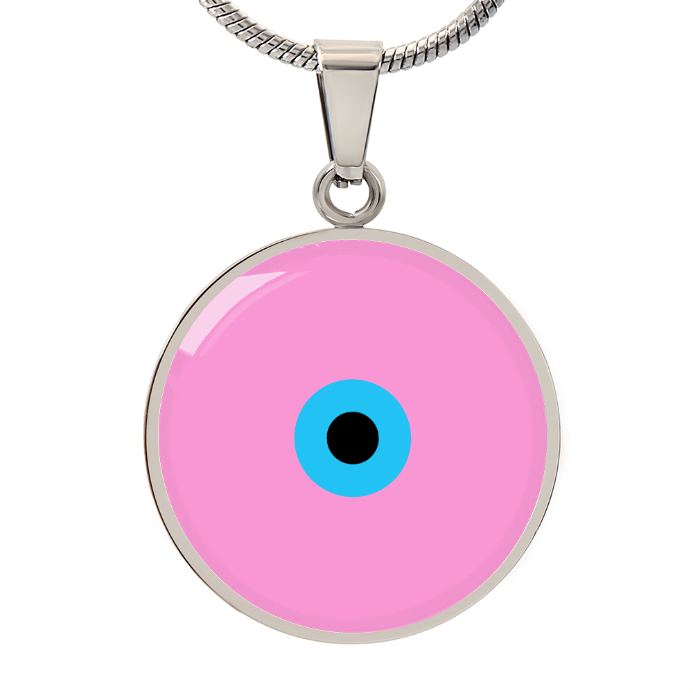 Evil Eye Necklace | Pink Amulet | Signature Design | Free Shipping