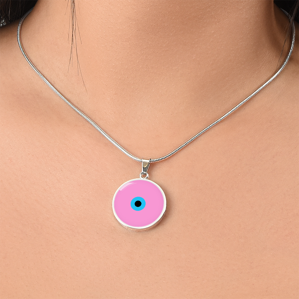 Evil Eye Necklace | Pink Amulet | Signature Design | Free Shipping