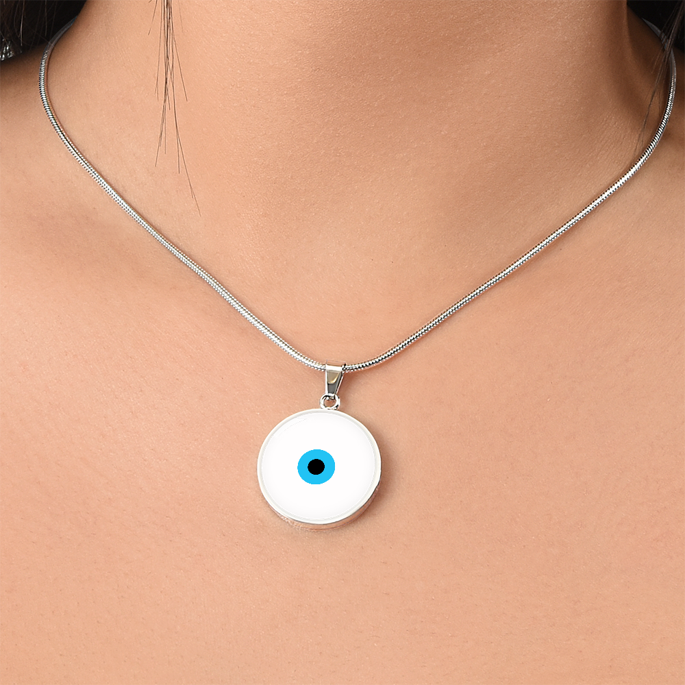 Evil Eye Necklace | White Amulet | Free Shipping