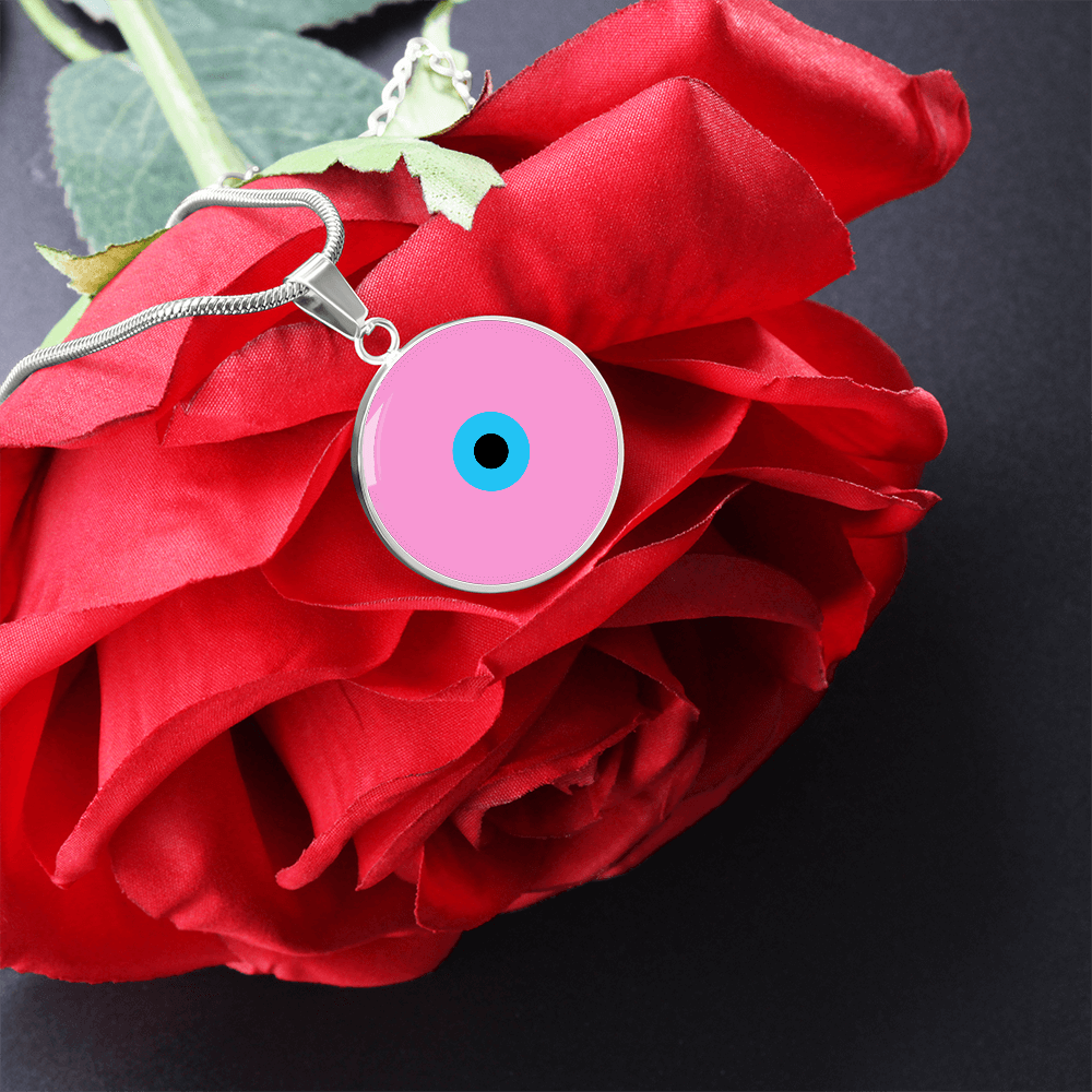 Evil Eye Necklace | Pink Amulet | Signature Design | Free Shipping
