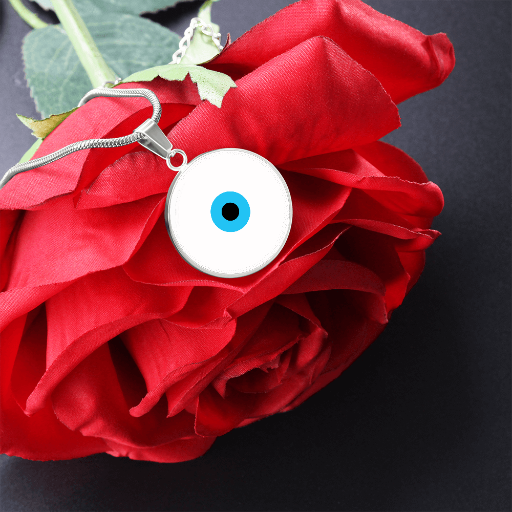 Evil Eye Necklace | White Amulet | Free Shipping