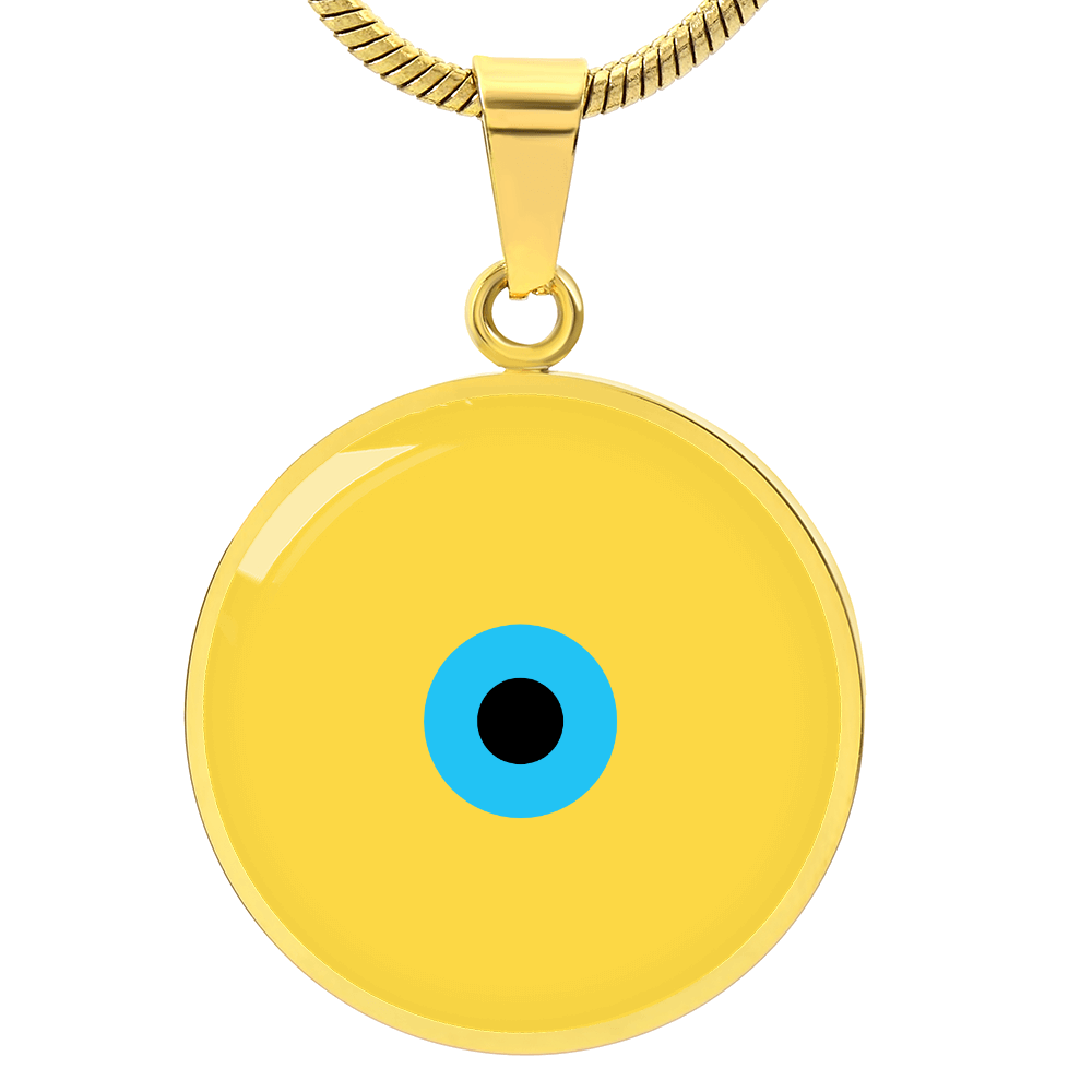 Evil Eye Necklace | Yellow Amulet | Signature Design | Free Shipping