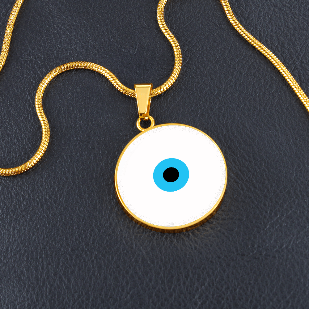 Evil Eye Necklace | White Amulet | Signature Design | Free Shipping