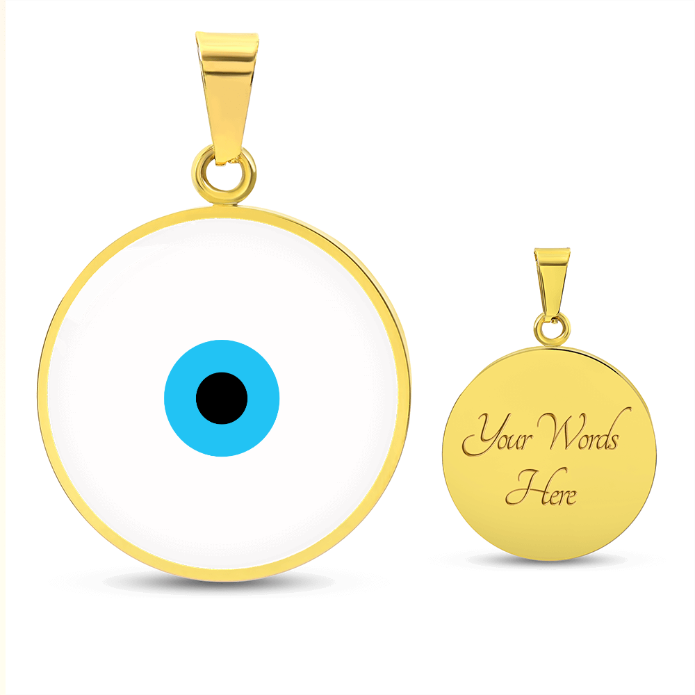 Evil Eye Necklace | White Amulet | Signature Design | Free Shipping