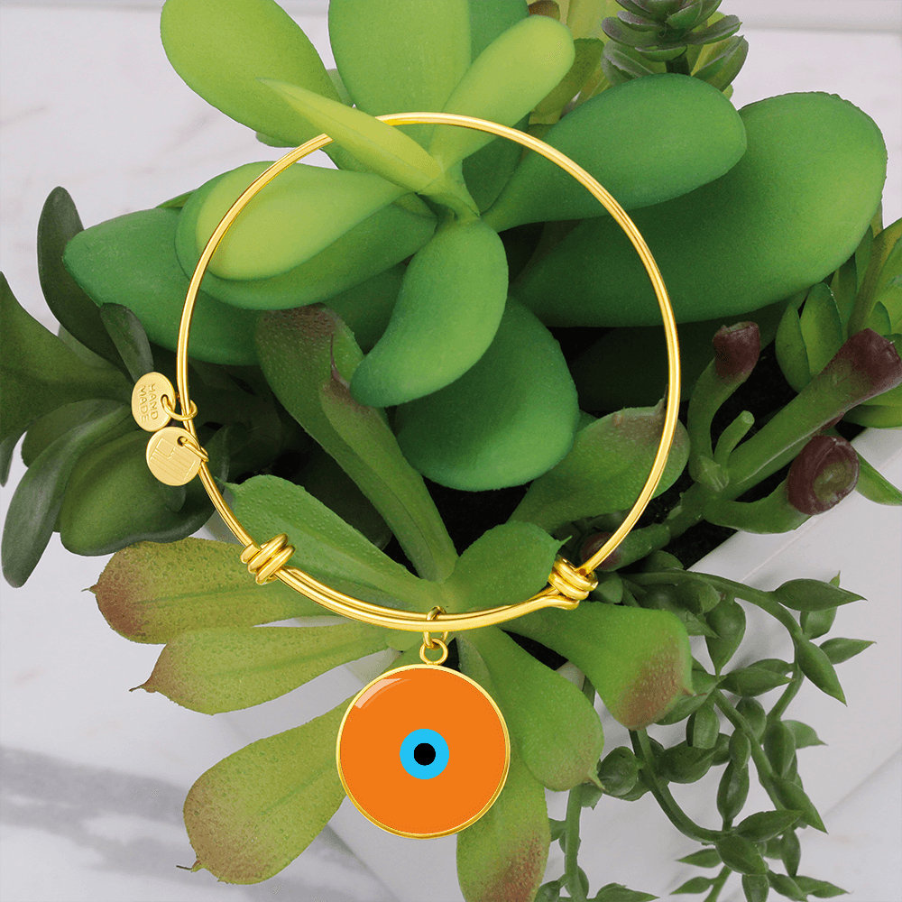 Evil Eye Bracelet | Orange Amulet | Signature Design | Free Shipping