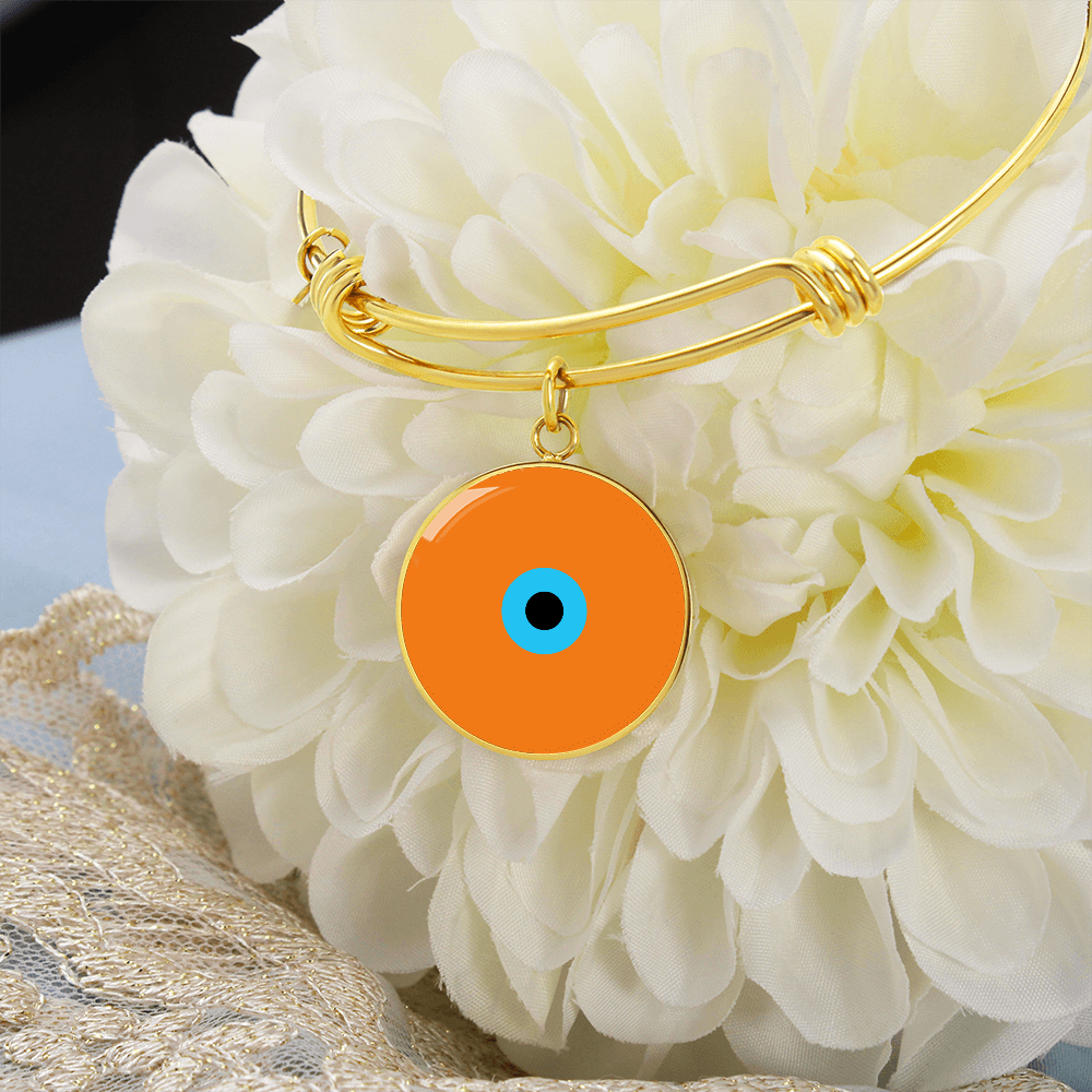Evil Eye Bracelet | Orange Amulet | Signature Design | Free Shipping
