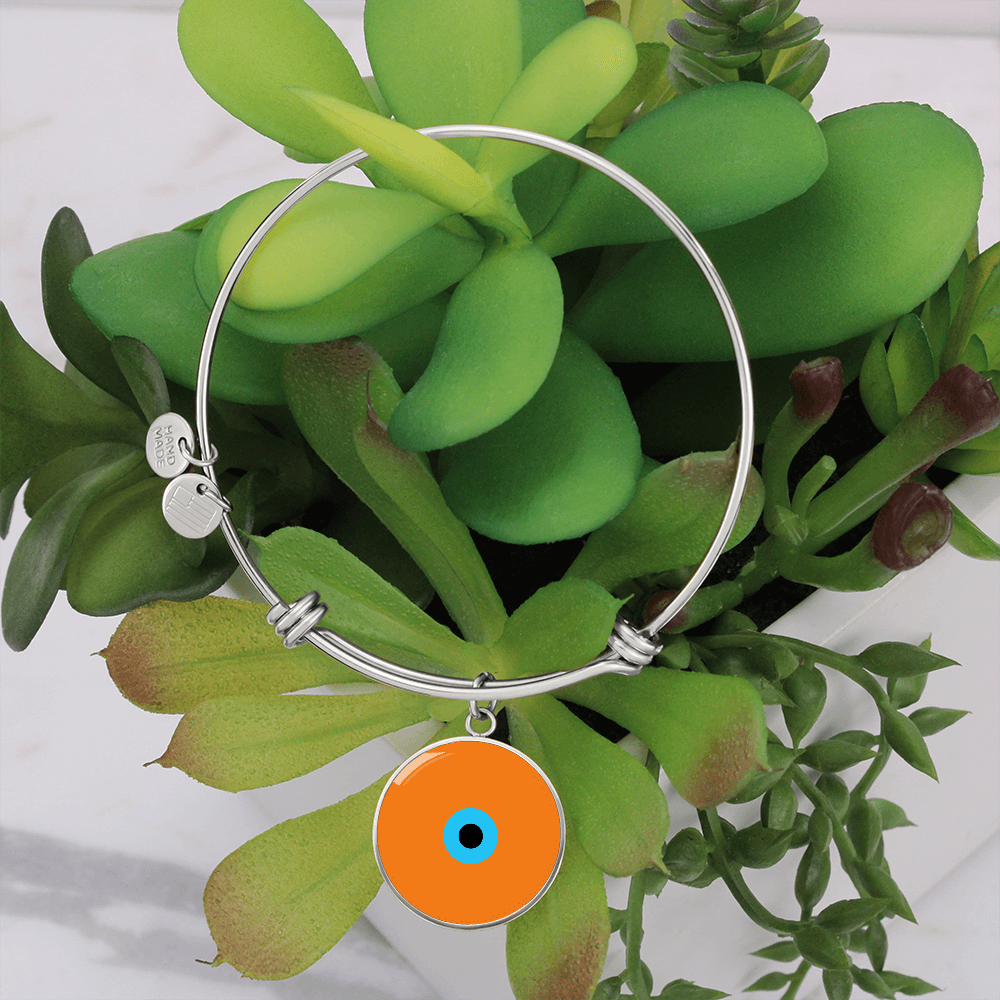 Evil Eye Bracelet | Orange Amulet | Signature Design | Free Shipping