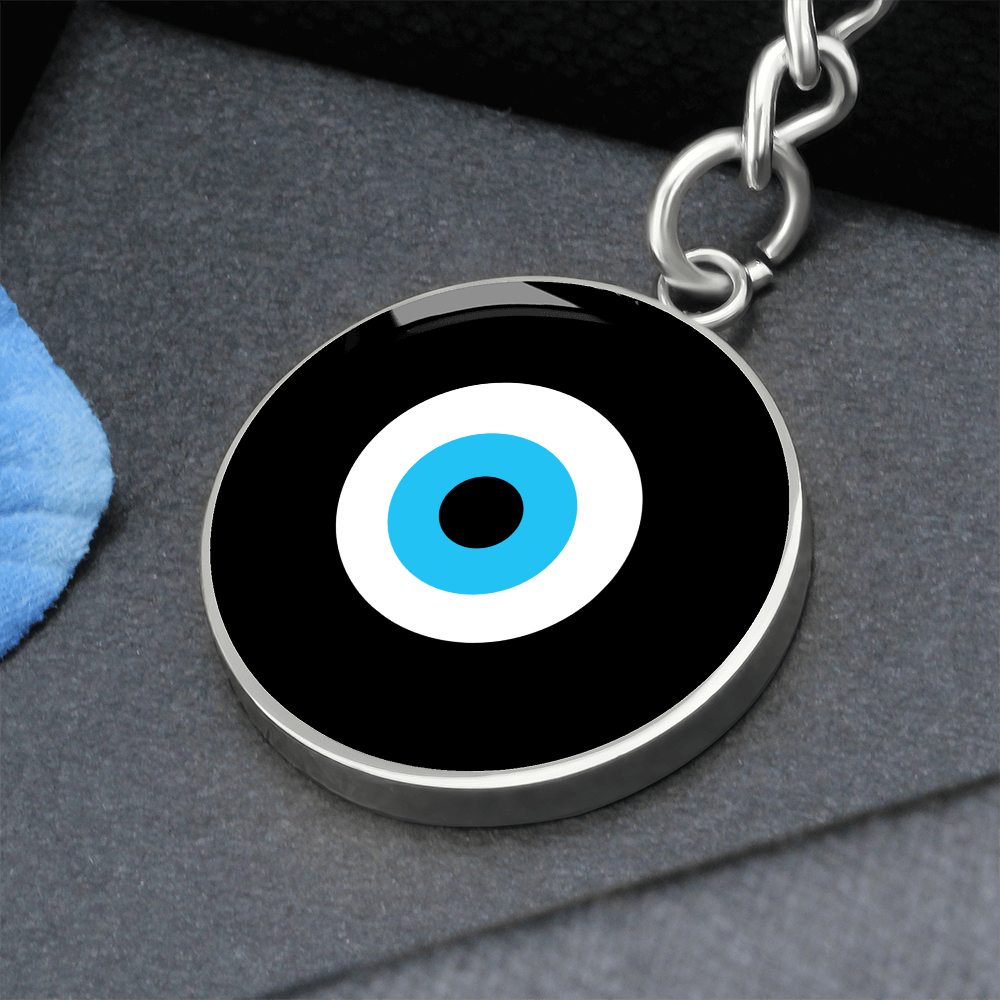 Evil Eye Keychain | Black Amulet | Free Shipping