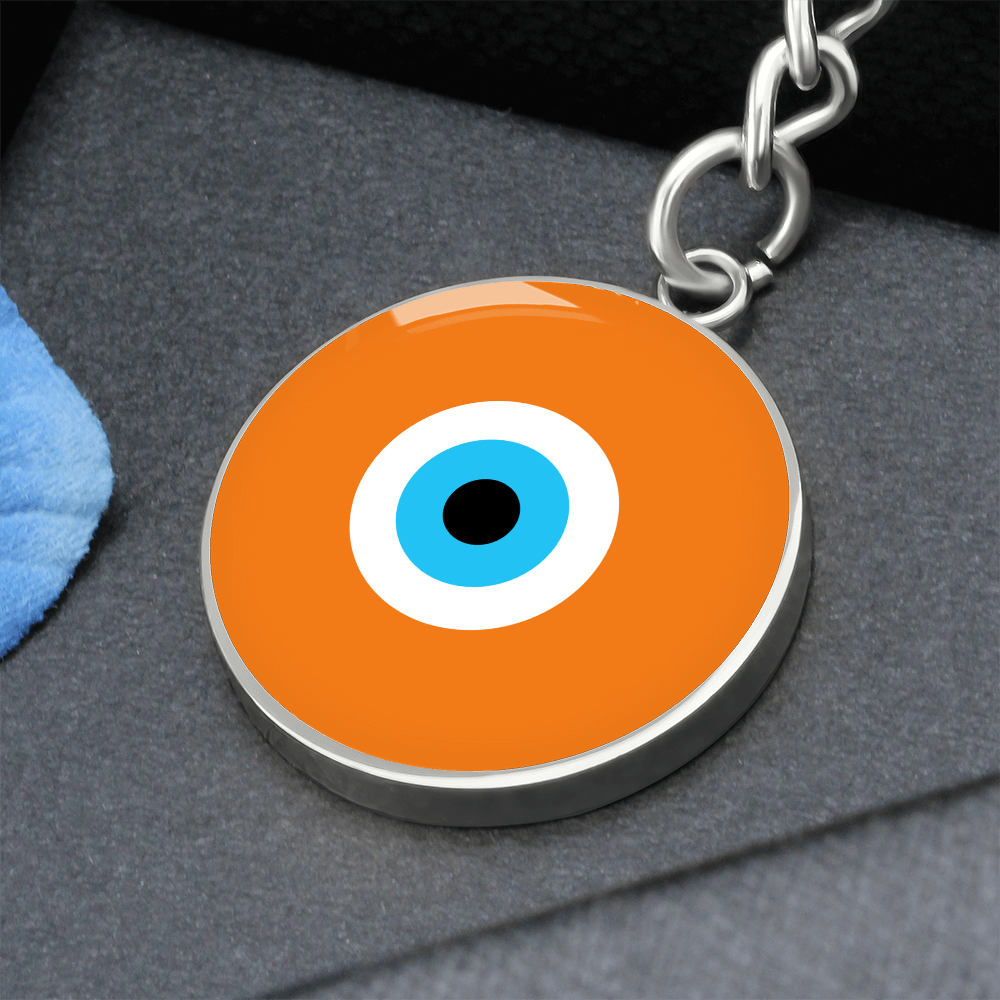 Evil Eye Keychain | Orange Amulet | Free Shipping