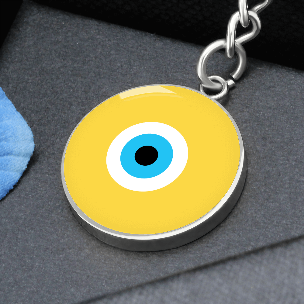 Evil Eye Keychain | Yellow Amulet | Signature Design | Free Shipping