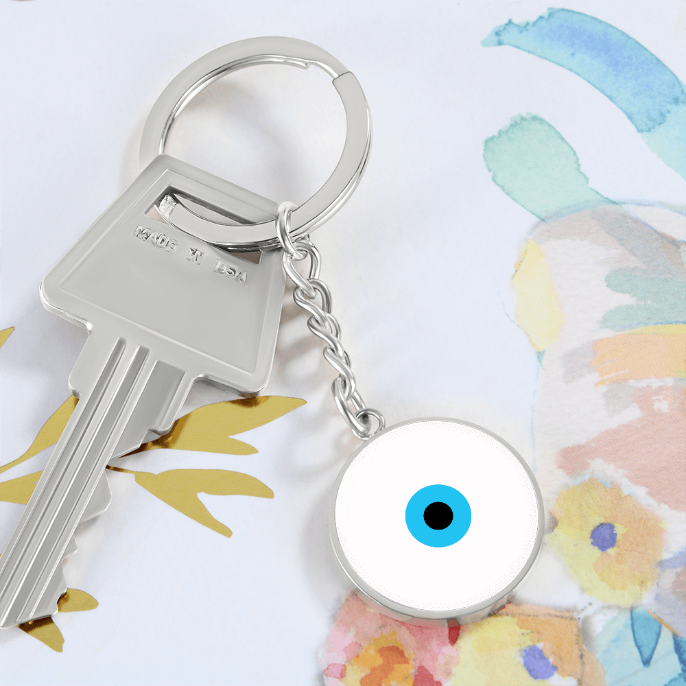 Evil Eye Keychain | White Amulet | Free Shipping