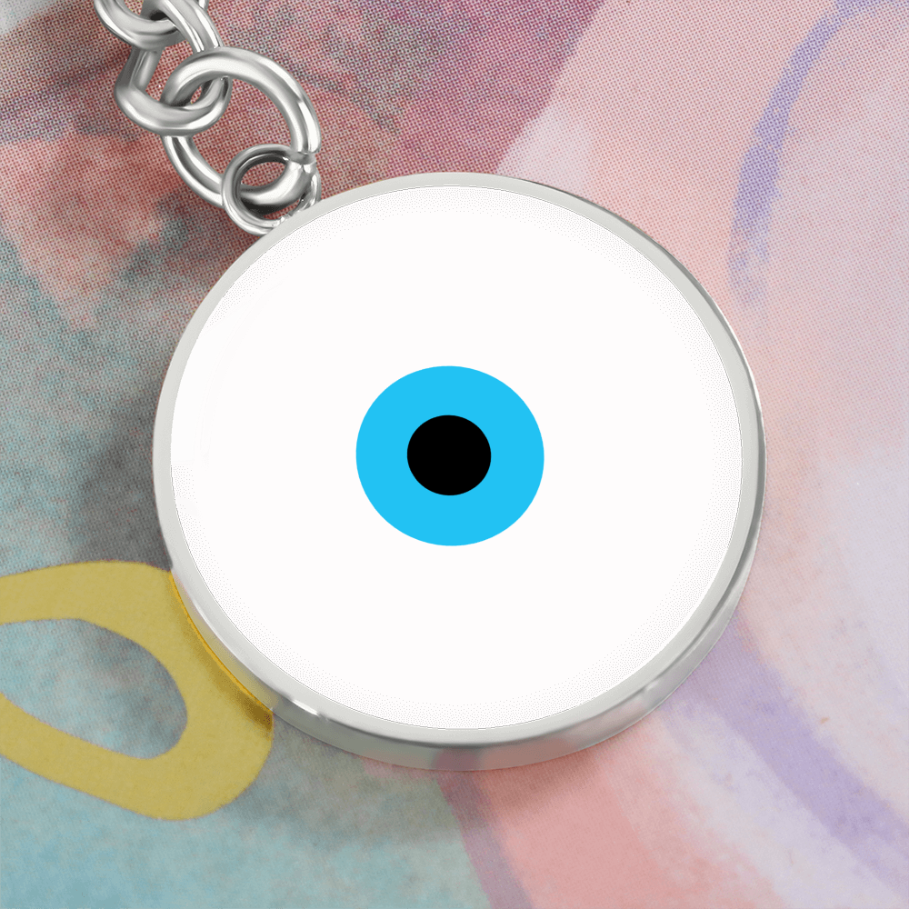 Evil Eye Keychain | White Amulet | Free Shipping