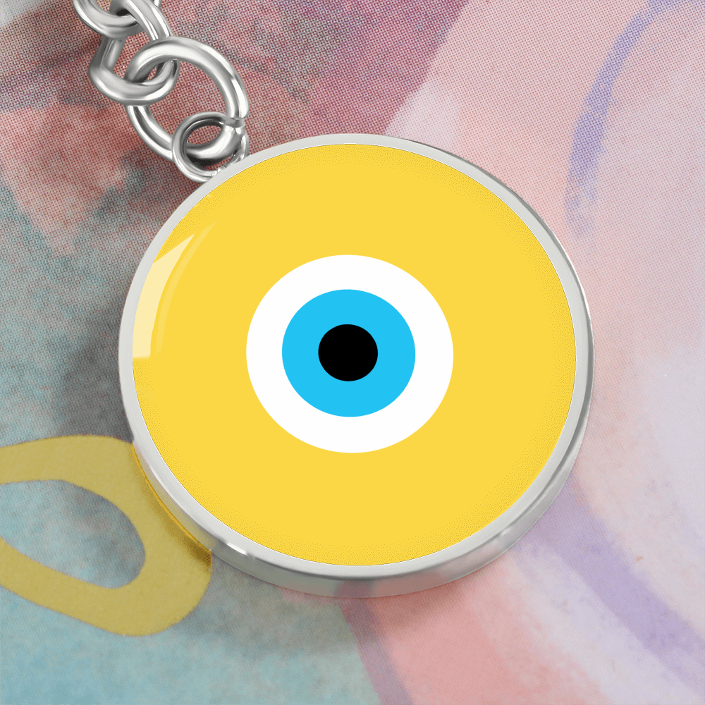 Evil Eye Keychain | Yellow Amulet | Signature Design | Free Shipping