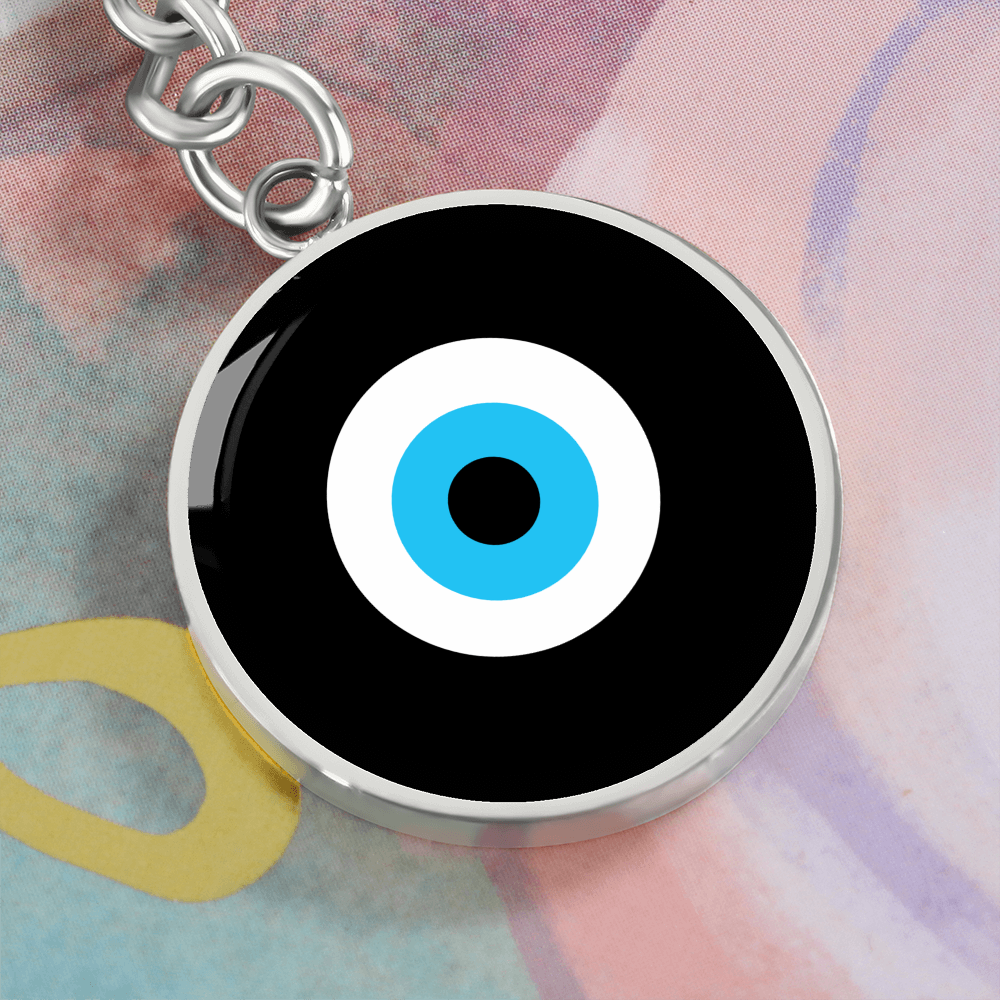 Evil Eye Keychain | Black Amulet | Free Shipping