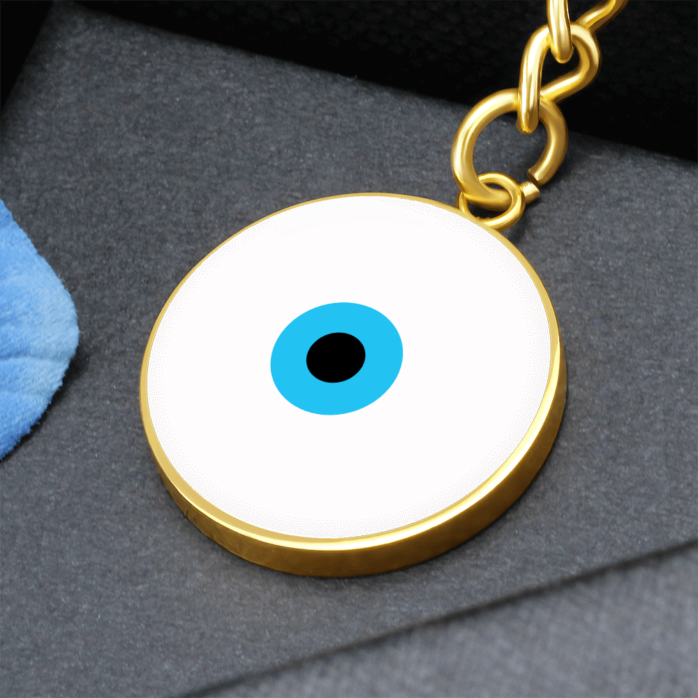 Evil Eye Keychain | White Amulet | Free Shipping