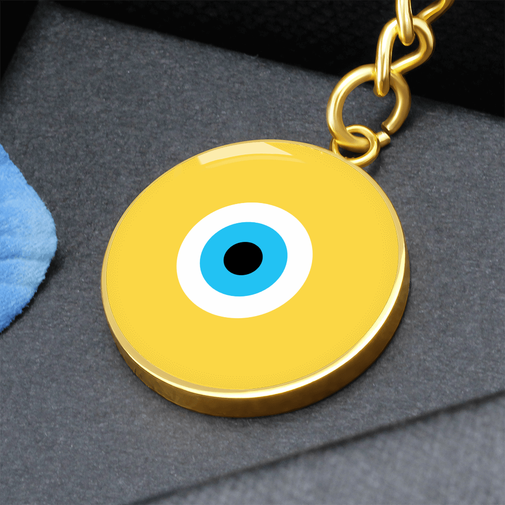 Evil Eye Keychain | Yellow Amulet | Signature Design | Free Shipping