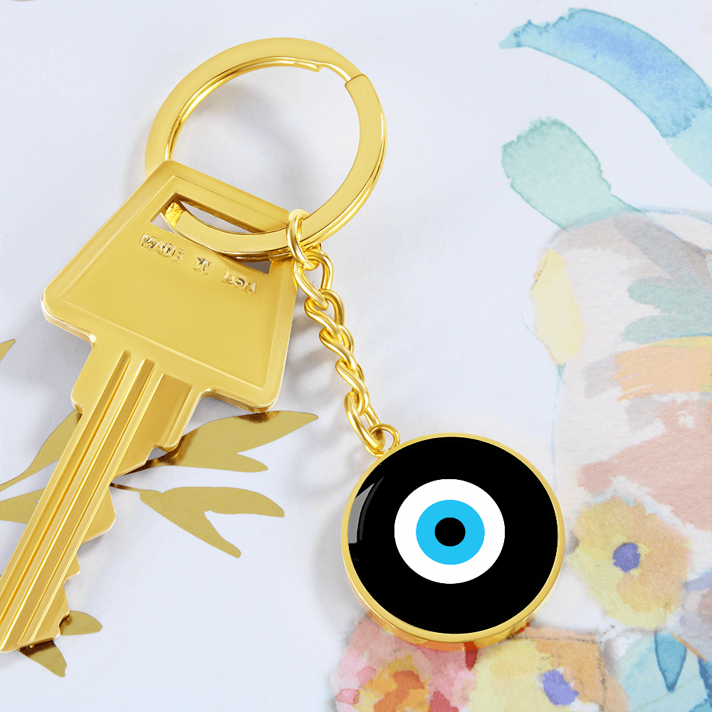 Evil Eye Keychain | Black Amulet | Free Shipping