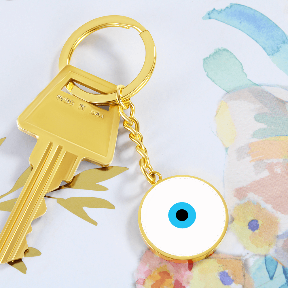 Evil Eye Keychain | White Amulet | Free Shipping