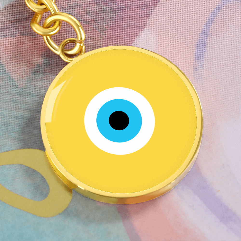 Evil Eye Keychain | Yellow Amulet | Signature Design | Free Shipping