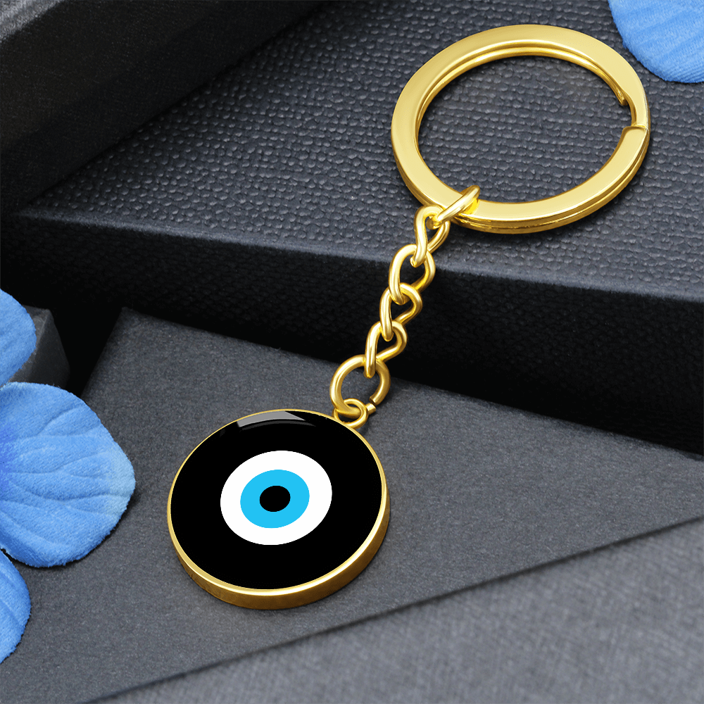 Evil Eye Keychain | Black Amulet | Free Shipping