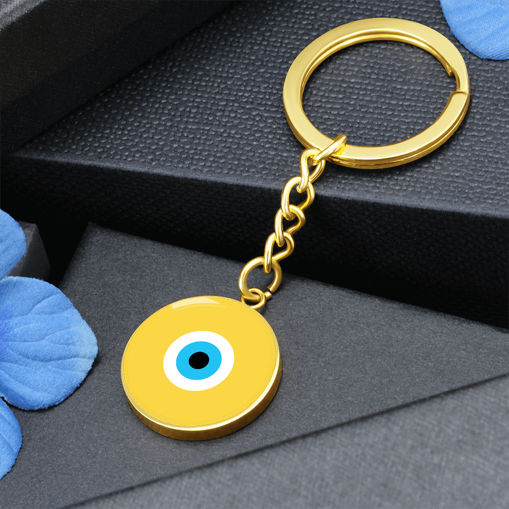 Evil Eye Keychain | Yellow Amulet | Signature Design | Free Shipping