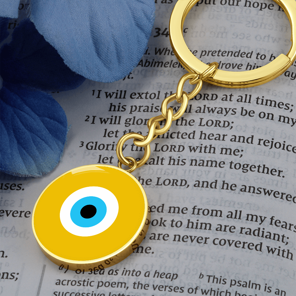 Evil Eye Keychain | Gold Amulet | Signature Design | Free Shipping