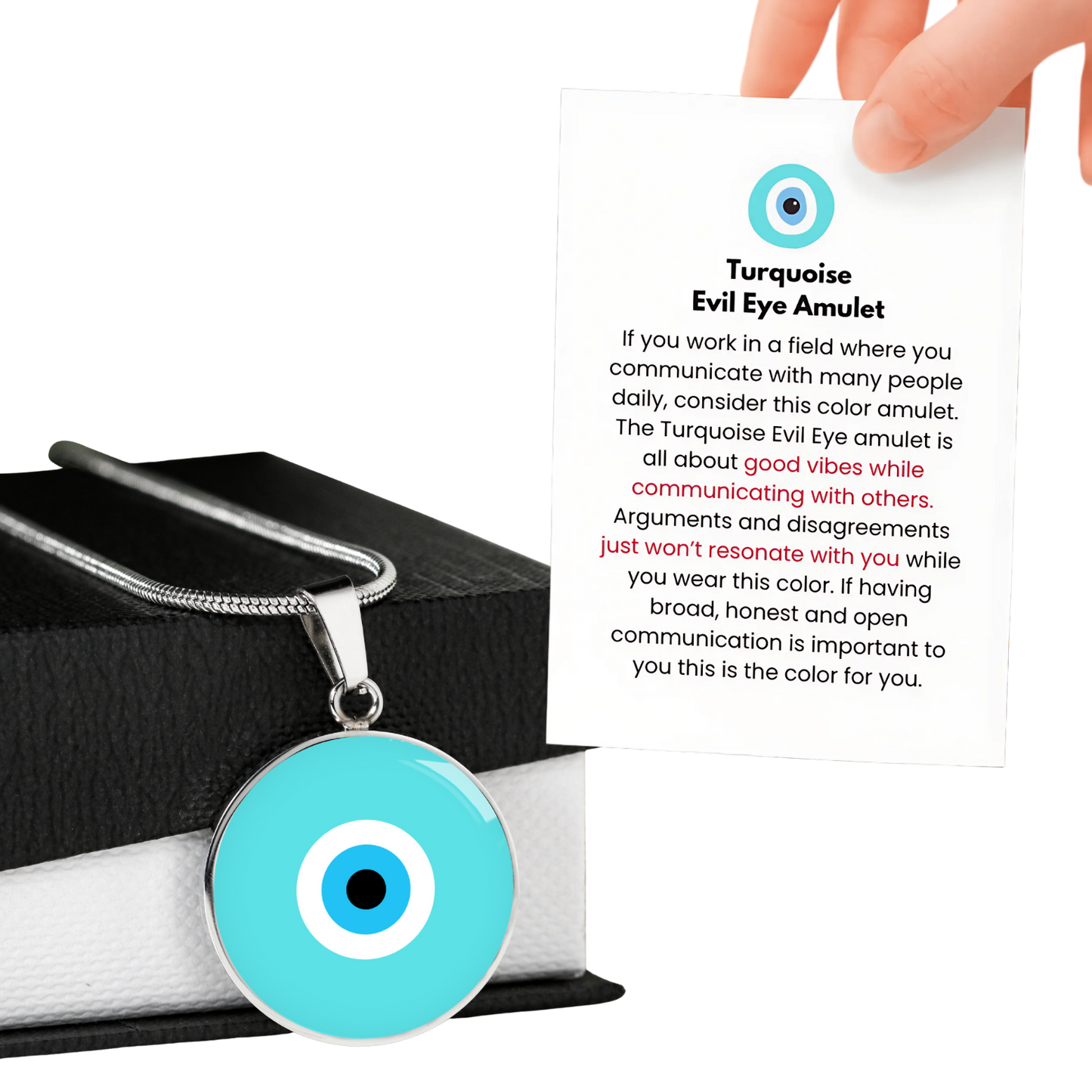Evil Eye Necklace | Turquoise Amulet | Signature Design | Free Shipping