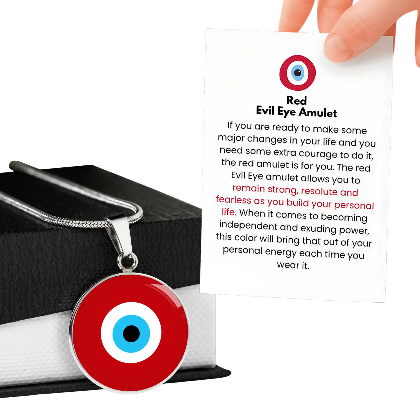 Evil Eye Necklace | Red Amulet | Free Shipping