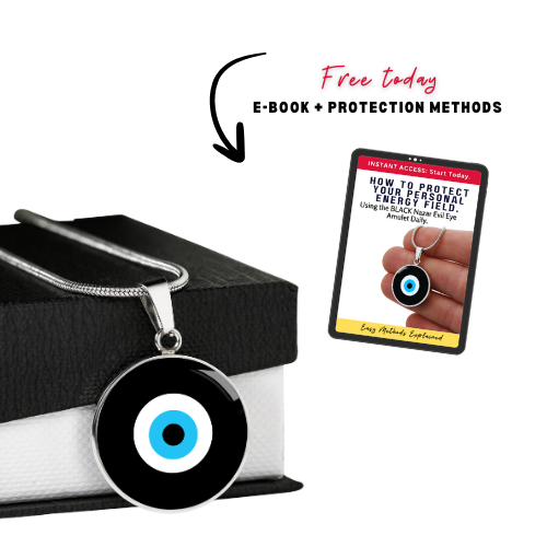Evil Eye Necklace | Black | Free Shipping