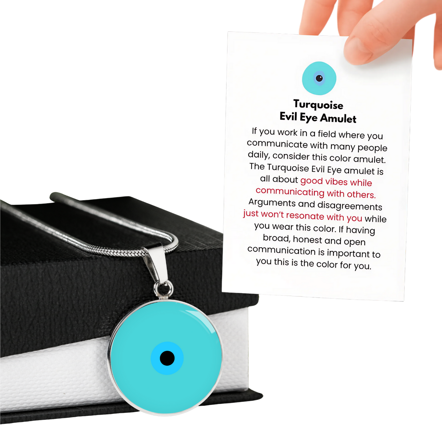 Evil Eye Necklace | Turquoise Amulet | Signature Design | Free Shipping