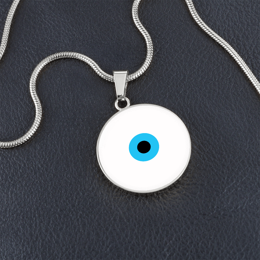 Evil Eye Necklace | White Amulet | Free Shipping