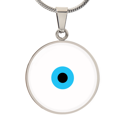 Evil Eye Necklace | White Amulet | Free Shipping