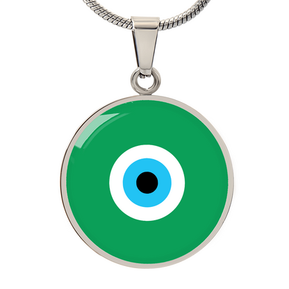 Evil Eye Necklace | Green Amulet | Free Shipping