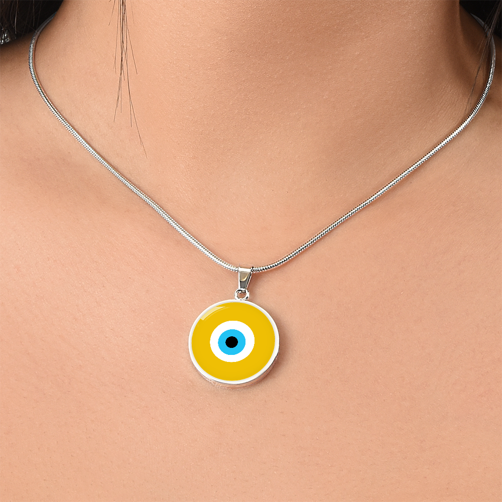 Evil Eye Necklace | Gold Amulet |  Signature Design | Free Shipping