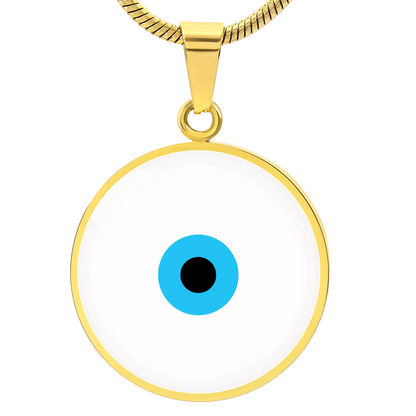 Evil Eye Necklace | White Amulet | Free Shipping