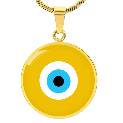 Evil Eye Necklace | Gold Amulet |  Signature Design | Free Shipping