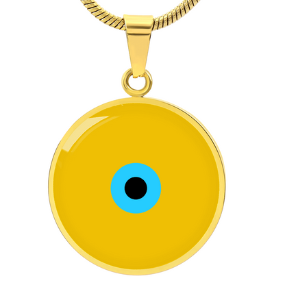 Evil Eye Necklace | Gold Amulet |  Signature Design | Free Shipping