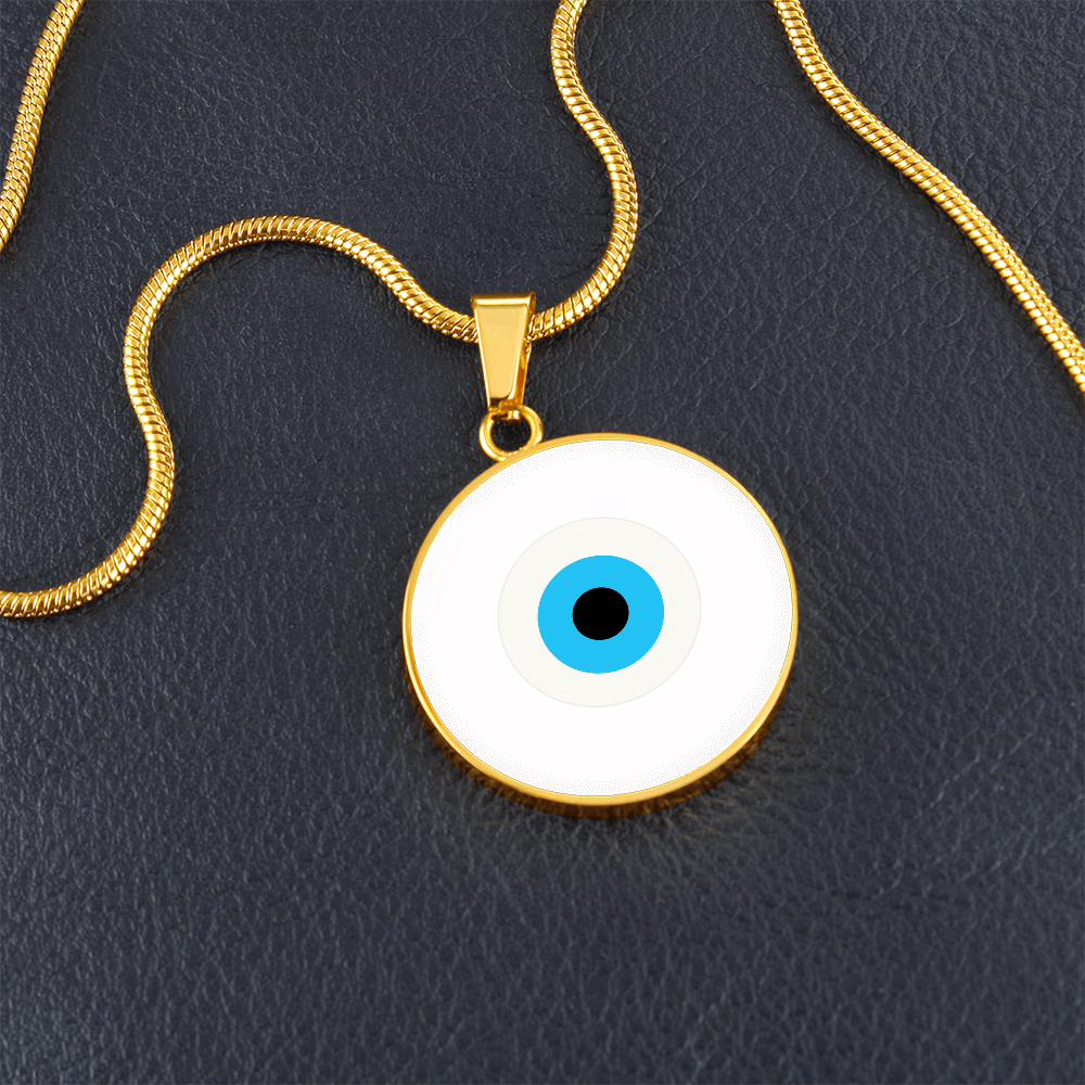 Evil Eye Necklace | White Amulet | Free Shipping