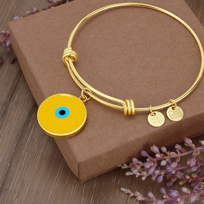 Evil Eye Bracelet | Gold Amulet |  Signature Design | Free Shipping