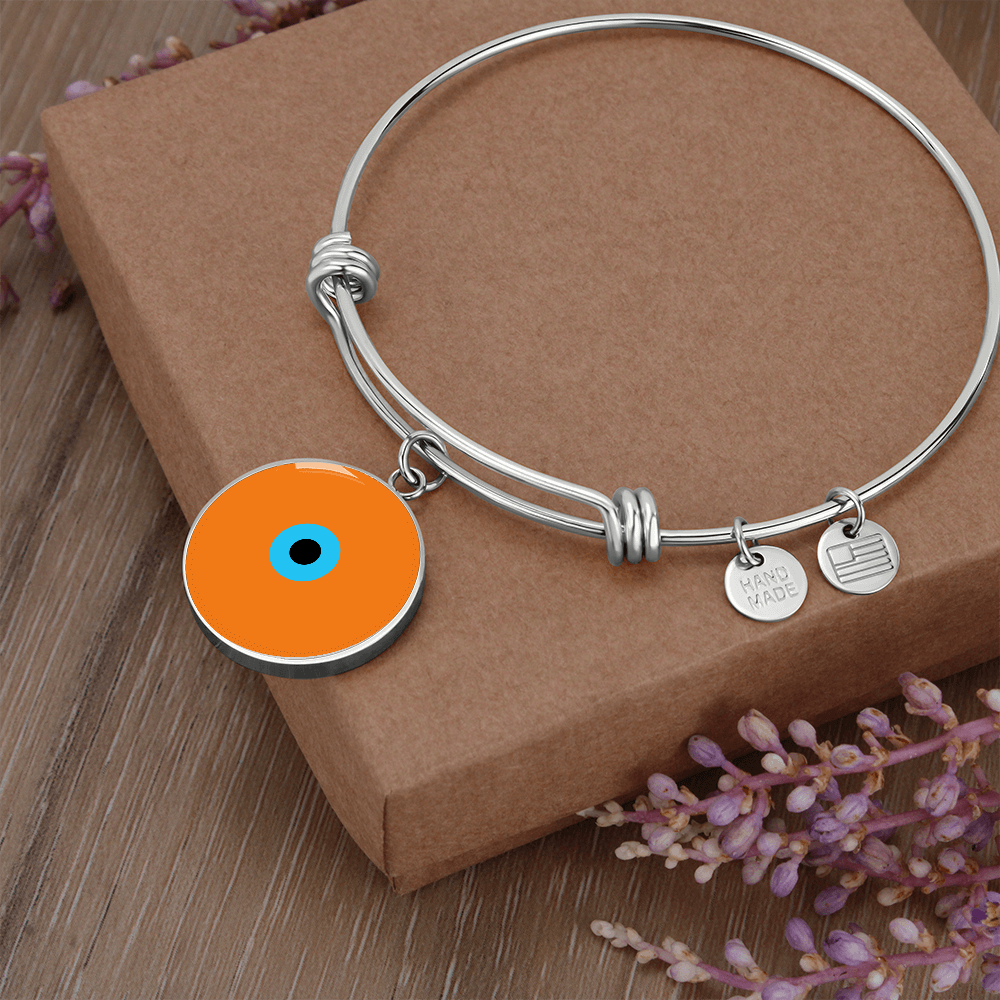 Evil Eye Bracelet | Orange Amulet |  Signature Design | Free Shipping