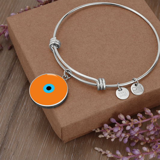 Evil Eye Bracelet | Orange Amulet |  Signature Design | Free Shipping