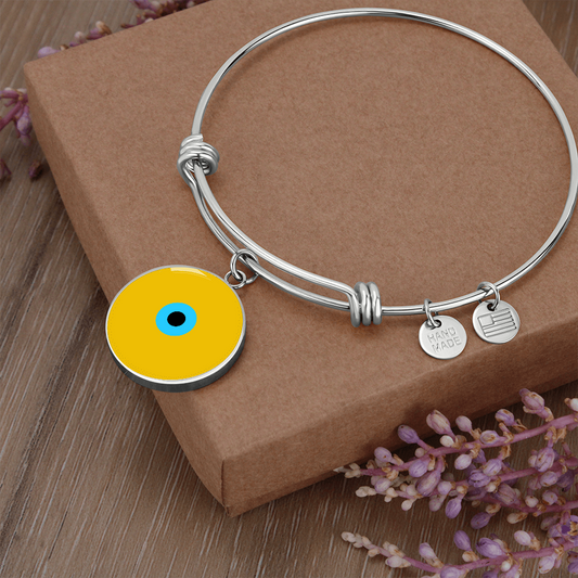 Evil Eye Bracelet | Gold Amulet |  Signature Design | Free Shipping