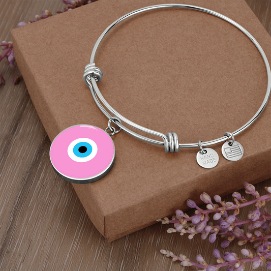 Evil Eye Bracelet | Soft Pink | Free Shipping