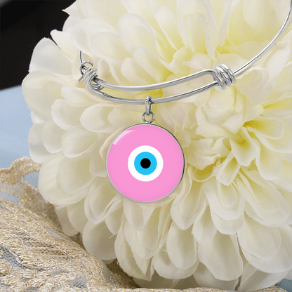 Evil Eye Bracelet | Soft Pink | Free Shipping
