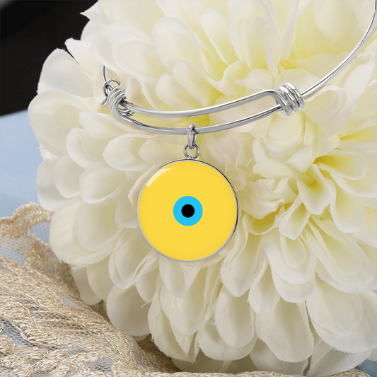Evil Eye Bracelet | Yellow Amulet |  Signature Design | Free Shipping