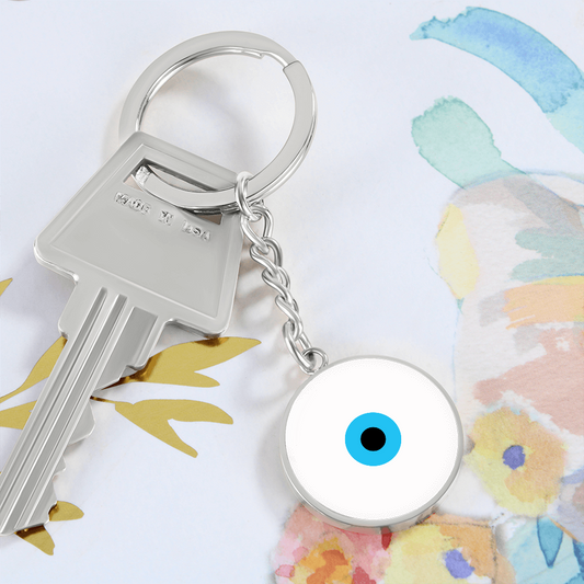 Evil Eye Keychain | White Amulet | Free Shipping