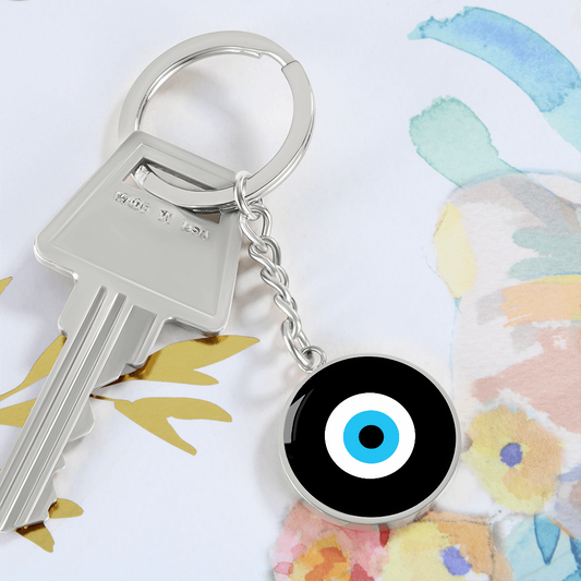 Evil Eye Keychain | Black Amulet | Free Shipping