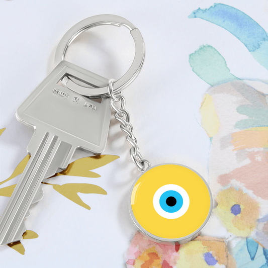 Evil Eye Keychain | Yellow Amulet |  Signature Design | Free Shipping